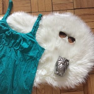 LOFT Teal Dip Dye Dress